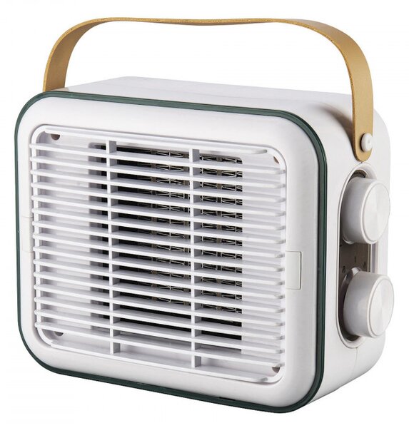Вентилаторна печка ELITE EFHR-1383 Ретро, 1500W, До 15 м2, PTC нагревател, 3 степени, Защита при преобръщане, Бял/горчица