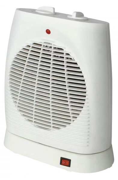 Вентилаторна печка ELITE EFH-1386, 2000W, До 20 м2, 3 степени, Термостат, Защита при преобръщане, Бял