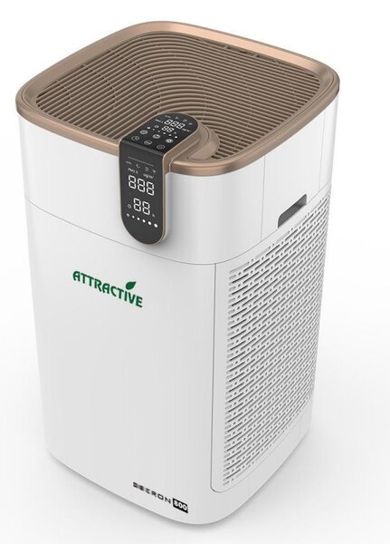 Пречиствател за въздух Oberon 800 WiFi, 3 степени, 3 режима, До 96 м2, 85W, Таймер, Детски контрол, Бял