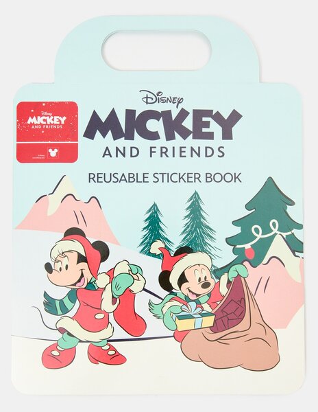 Sinsay - Книжка с многократни стикери Mickey Mouse - светлосиньо