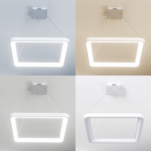 Brilagi - LED полилей с възможност за димиране на кабел FALCON SLIM LED/50W/230V 50x50 cm бял + дистанционно управление