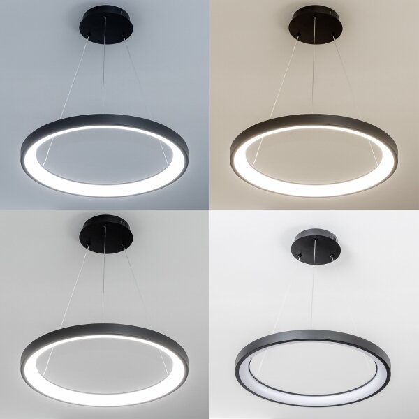Brilagi - LED димируем полилей на тънък кабел FALCON SLIM LED/42W/230V Ø 50 см черен +ДУ