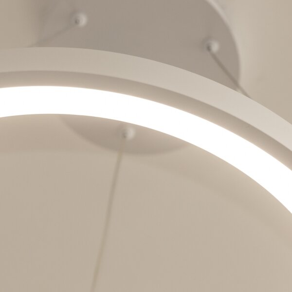 Brilagi - LED полилей с димер на кабел FALCON SLIM LED/42W/230V Ø 50 см бял + дистанционно управление