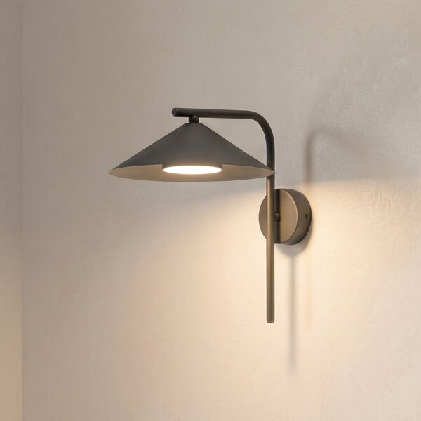 TK Lighting Стена лампа Lume, кафява, метал, височина 30,5 cm, Затъмняване, Кафяв / ръждив, спалня, Метал