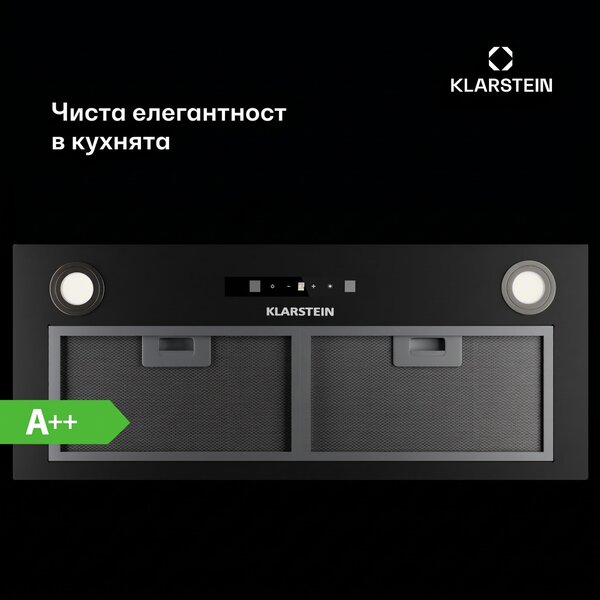 Klarstein Paolo 72 абсорбатор за вграждане 72 cm 520 m³/h LED Touch A++