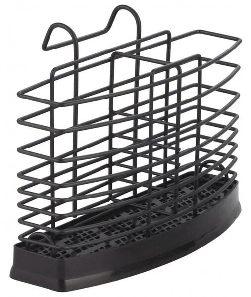 Сушилник за съдове Rosberg R53003D, 20.7 cm, хром, черен
