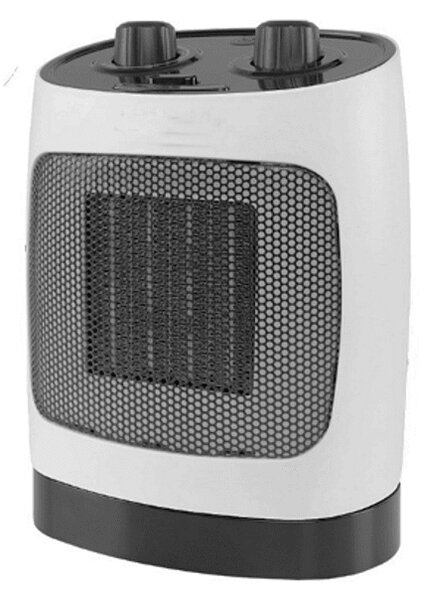 Керамична печка за отопление ELITE ECH-1374, 2000W, До 20 м2, 2 степени, Осцилация, Светлинен индикатор, Защита срещу преобръщане, Бял/черен
