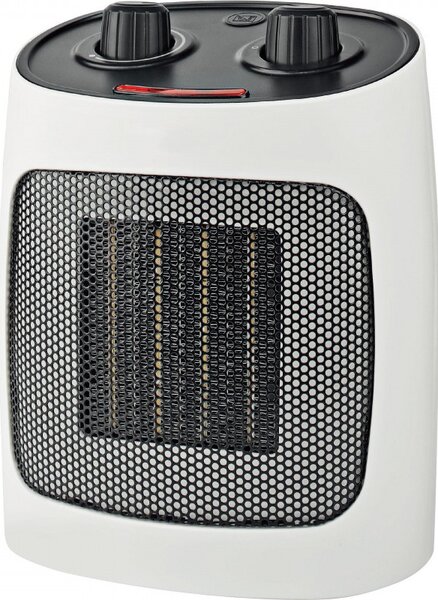 Керамична печка за отопление ELITE ECH-1373, 2000W, До 20 м2, 2 режима, Светлинен индикатор, Защита срещу преобръщане, Бял/черен