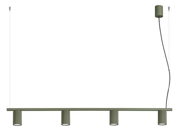 Sollux SL.2714 - Полилей на кабел KARBON 4xGU10/10W/230V зелен