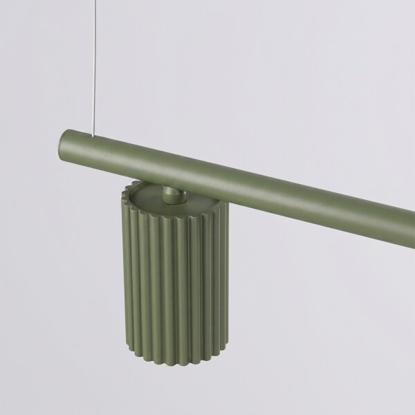 Sollux SL.2714 - Полилей на кабел KARBON 4xGU10/10W/230V зелен