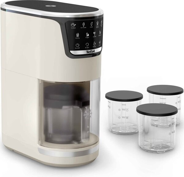 Машина за сладолед Tefal IG602AE0, 1000W, 10 програми, 3x 460ml обем, сребриста
