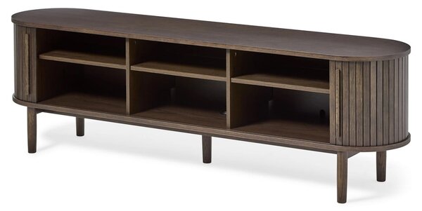 Кафява маса за телевизор от декор от дъб 180x56x40 cm Meta – Unique Furniture