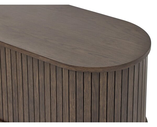 Кафява маса за телевизор от декор от дъб 180x56x40 cm Meta – Unique Furniture