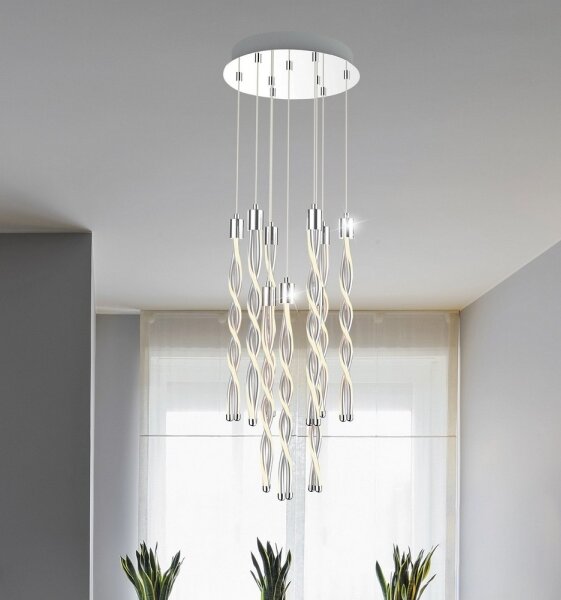 Rabalux 5766 - LED Полилей на въже RAINA 8xLED/7,5W/230V