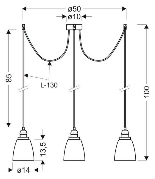 Пендел VOICE 4xE27/40W/230V паяк