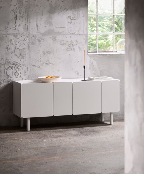 Бял скрин 160x70x45 cm Bera – Unique Furniture