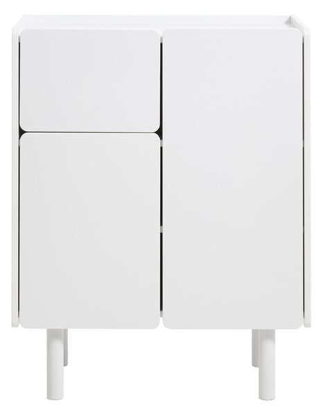 Бяло шкафче 80x100x40 cm Bera – Unique Furniture