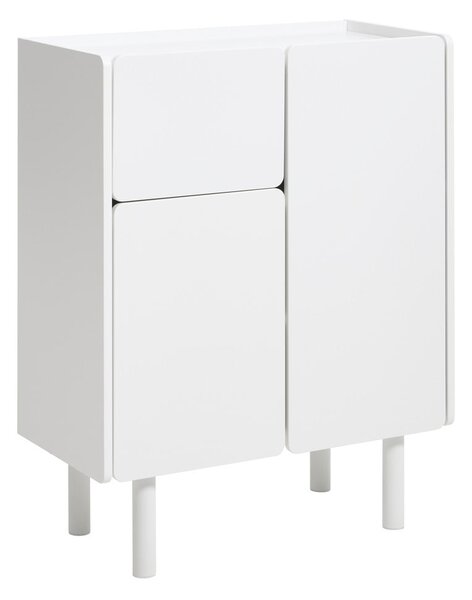 Бяло шкафче 80x100x40 cm Bera – Unique Furniture