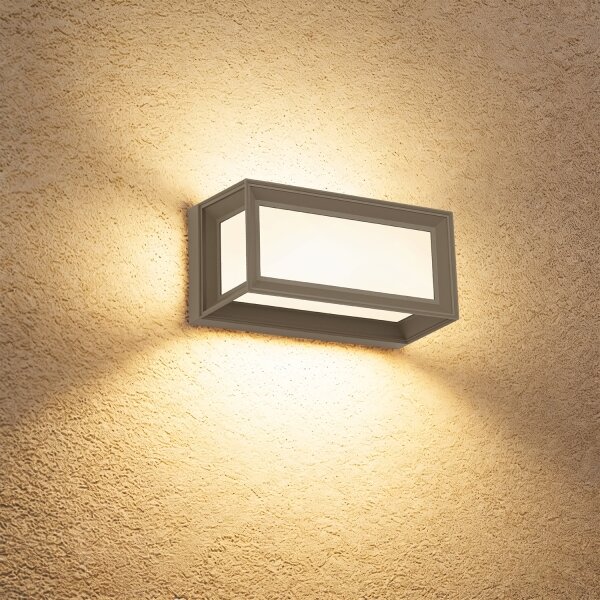 Brilagi - LED външно стенно осветително тяло със сензор PARKER LED/12W/230V сиво IP44
