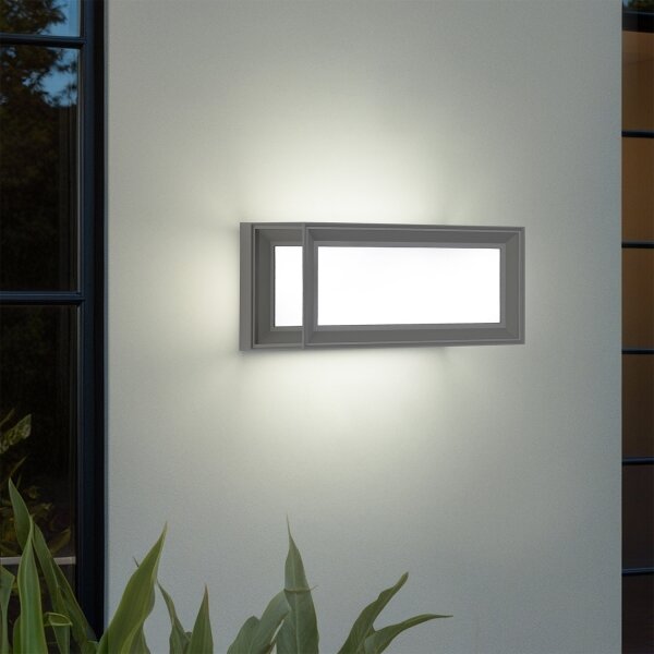 Brilagi - LED външно стенно осветително тяло със сензор PARKER LED/12W/230V сиво IP44