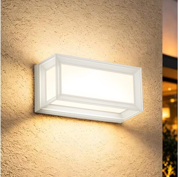 Brilagi - LED външна стенна лампа с сензор PARKER LED/12W/230V бяла IP44
