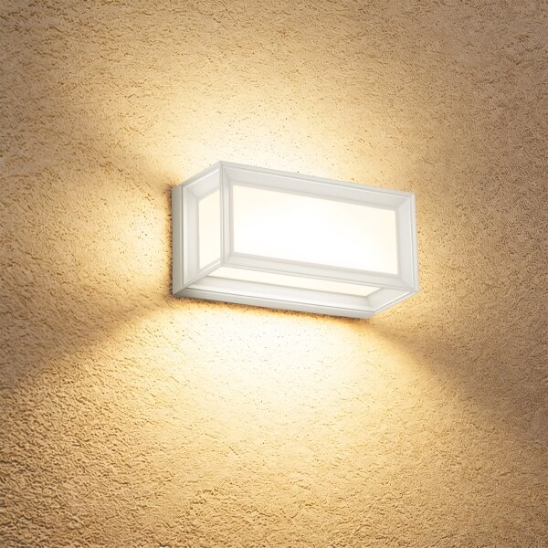 Brilagi - LED външна стенна лампа с сензор PARKER LED/12W/230V бяла IP44