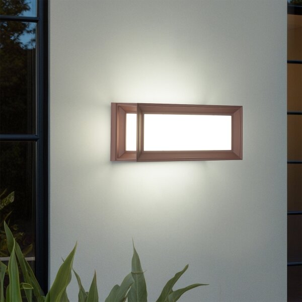 Brilagi - LED външна стенна лампа с сензор PARKER LED/12W/230V кафява IP44
