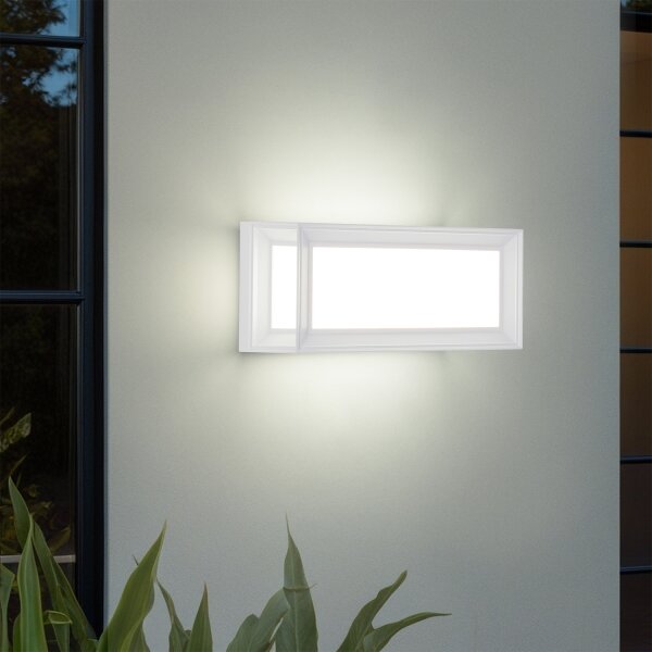 Brilagi - LED външна стенна лампа с сензор PARKER LED/12W/230V бяла IP44