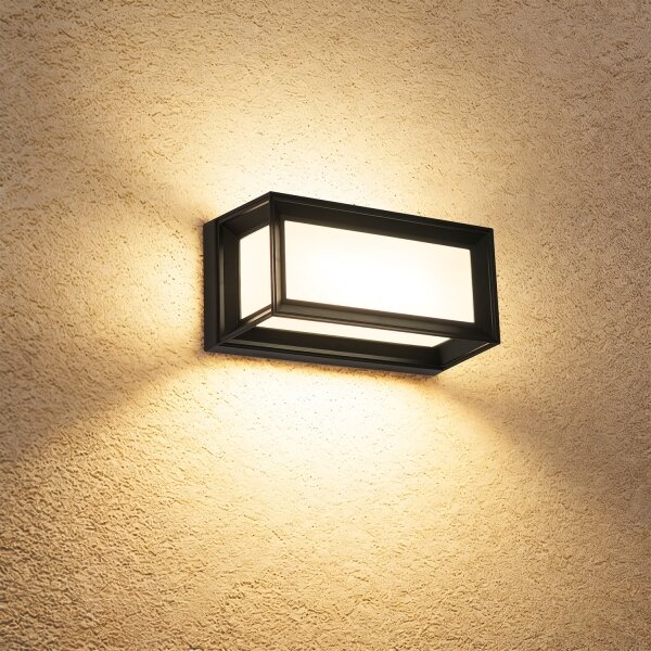 Brilagi - LED външно стенно осветително тяло със сензор PARKER LED/12W/230V черно IP44