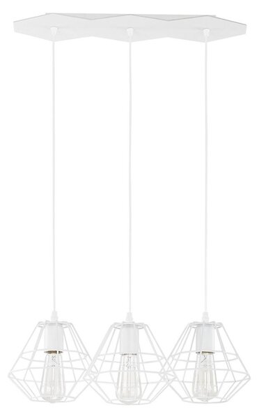 Полилей на кабел DIAMOND 3xE27/60W/230V бял
