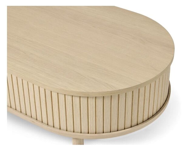 Масичка за кафе от декор от дъб в естествен цвят 60x120 cm Meta – Unique Furniture