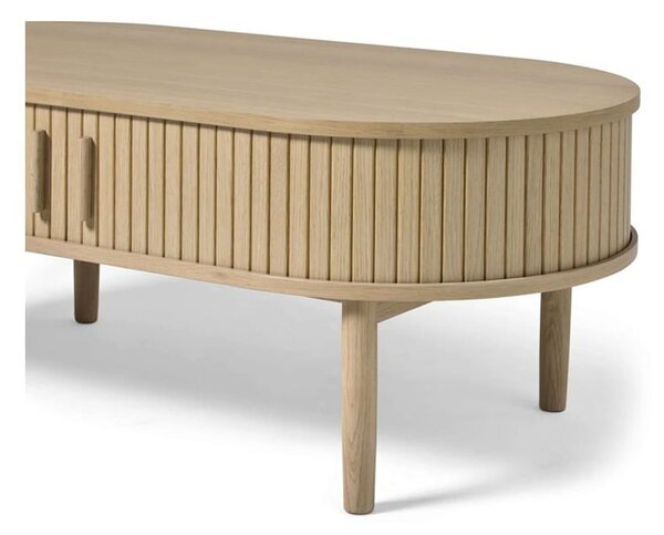 Масичка за кафе от декор от дъб в естествен цвят 60x120 cm Meta – Unique Furniture