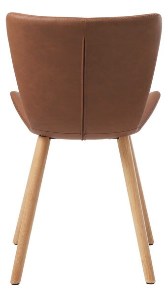 Кафяви метални трапезни столове в комплект от 2 бр. Teslin – Unique Furniture