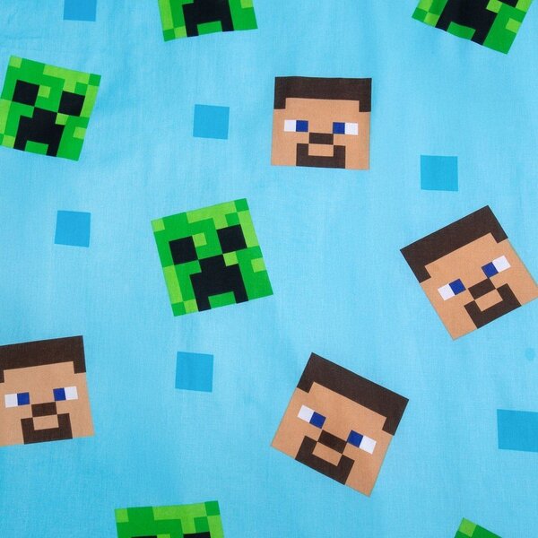 Единично памучно детско спално бельо със светещ ефект 140x200 cm Minecraft "Jungle Fight" – Jerry Fabrics
