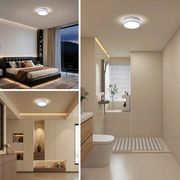 Brilagi - LED външно таванно осветително тяло BENE LED/18W/230V Ø 21,5 см бяло IP54