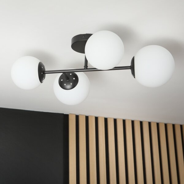 Brilagi - Плафонен полилей MALONY 4xE14/20W/230V черен