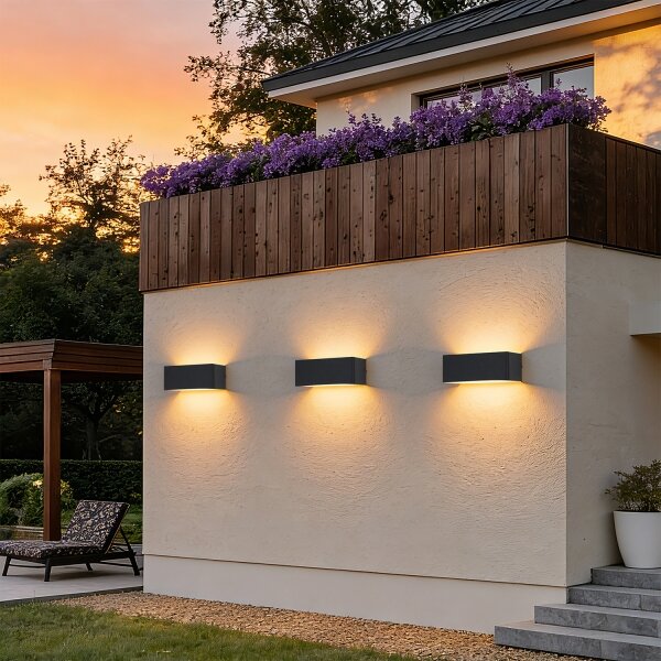 Brilagi - LED външно стеново осветително тяло DONNANI LED/7W/230V, черно, IP44