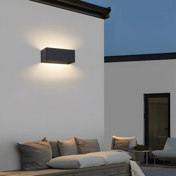 Brilagi - LED външно стеново осветително тяло DONNANI LED/7W/230V, черно, IP44