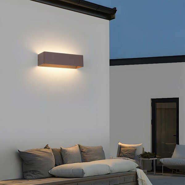 Brilagi - LED Външно стенно осветително тяло DONNANI LED/12W/230V кафяво IP44