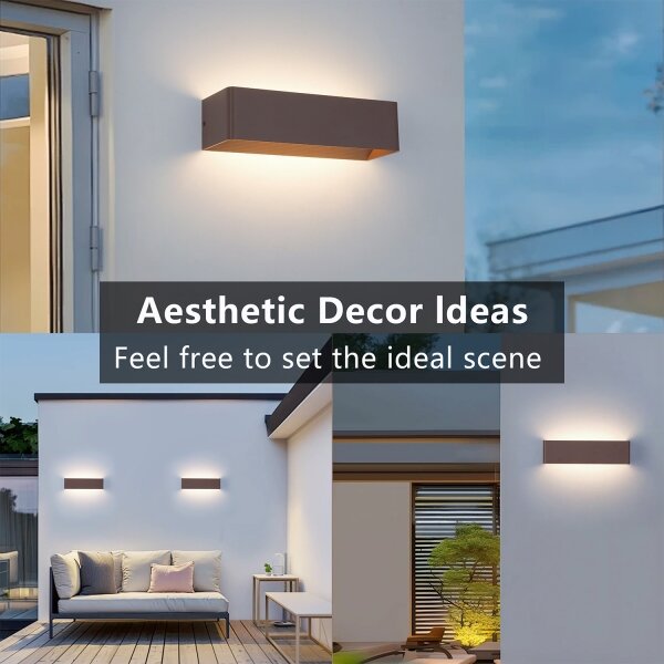 Brilagi - LED Външно стенно осветително тяло DONNANI LED/12W/230V кафяво IP44