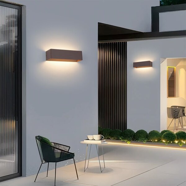 Brilagi - LED външно стенно осветително тяло DONNANI LED/12W/230V 30 cm кафяво IP44