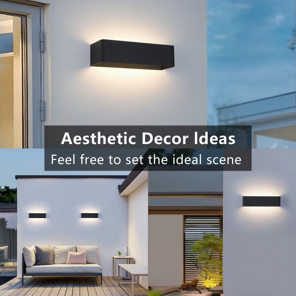 Brilagi - LED външно стенно осветително тяло DONNANI LED/12W/230V черно IP44