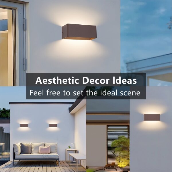 Brilagi - LED външно стенно осветително тяло DONNANI LED/7W/230V кафяво IP44