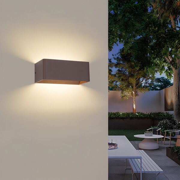 Brilagi - LED външно стенно осветително тяло DONNANI LED/7W/230V кафяво IP44