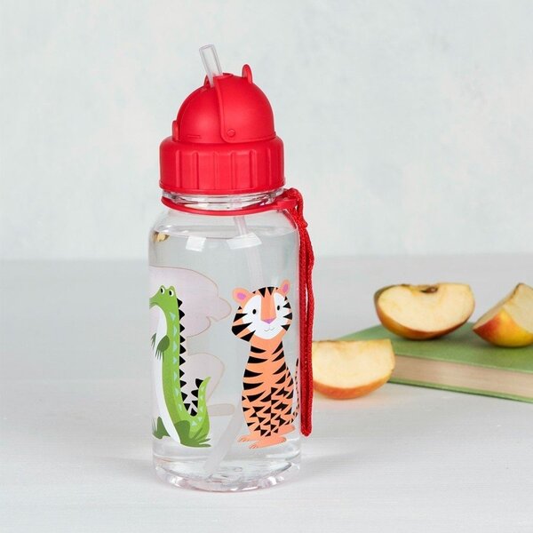 Червена тританова детска бутилка 500 ml Colourful Creatures – Rex London