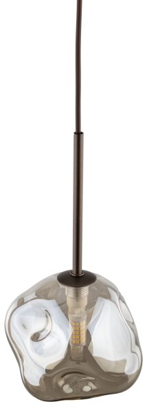 Полилей на кабел LAVA 1xG9/8W/230V бронзов/опушено бежово