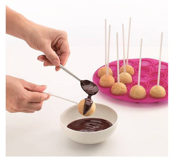 Форма за печене Lekue 1010174, Ø25x4.3 см, От -60 до +220C, Платинен силикон, Розов