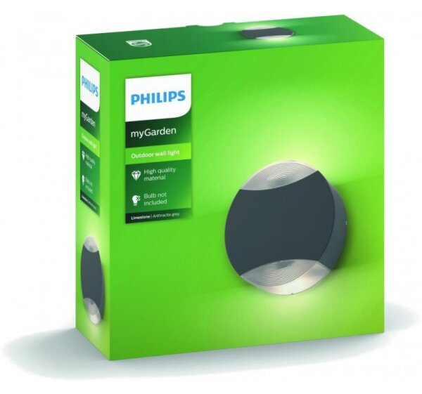 Philips 17338/93/PN - Екстериорна Стенна лампа MYGARDEN LIMESTONE 2xGU10/5W IP44