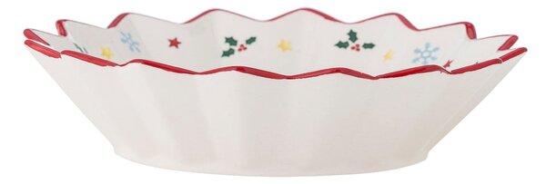 Кремава керамична купичка за супа/за салата с коледен мотив 460 ml Naive – Bloomingville