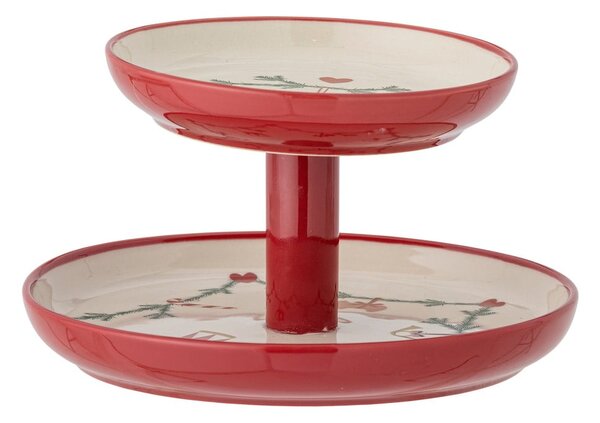 Глинена стойка за десерти с коледен мотив Yule – Bloomingville